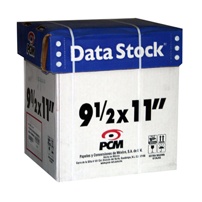 PAPEL STOCK 9 1/2 X 11 4T BCO C/750 DATA                    