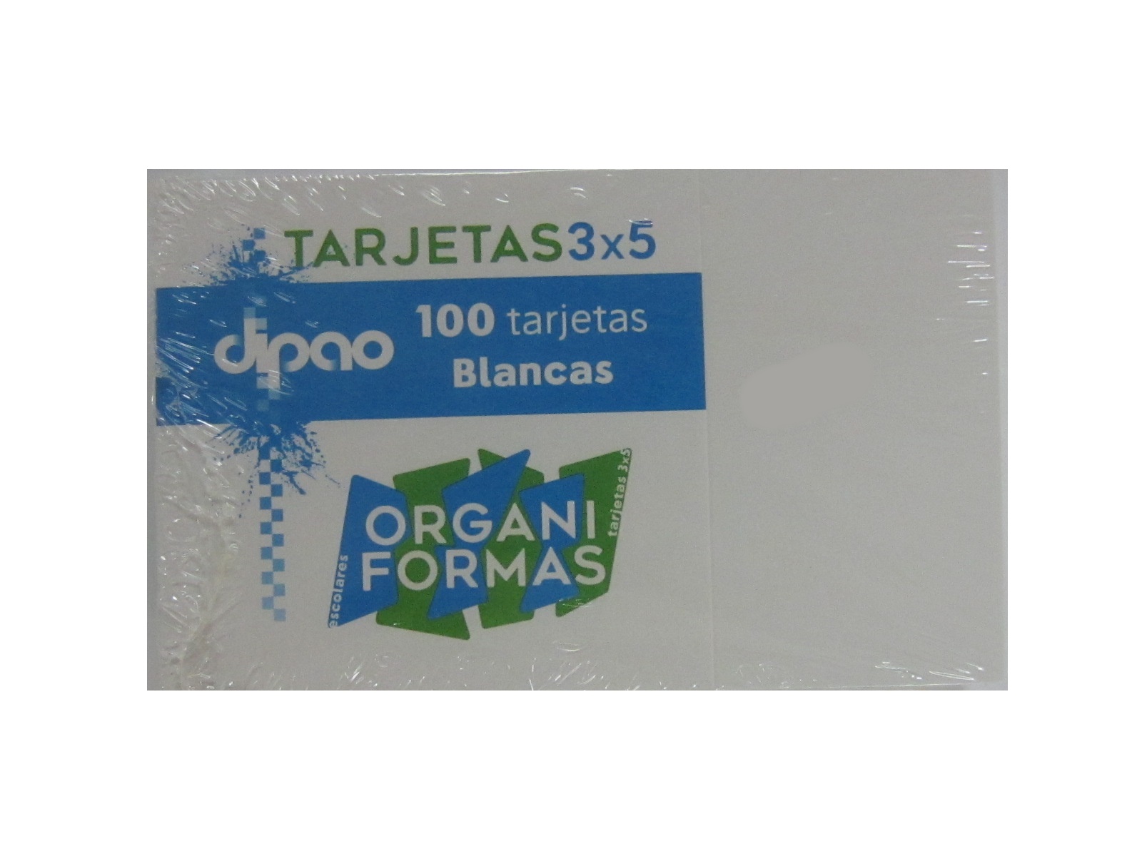TARJETA BLANCA 3X5 PAQ C/100 TB-3*5 ORGANIFORMAS            