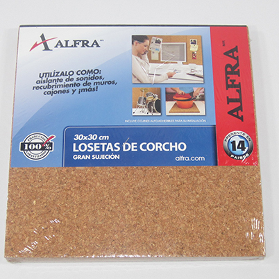 SET LOSETA DE CORCHO PAQ C/4  6MM 30 X 30 6768 ALFRA        