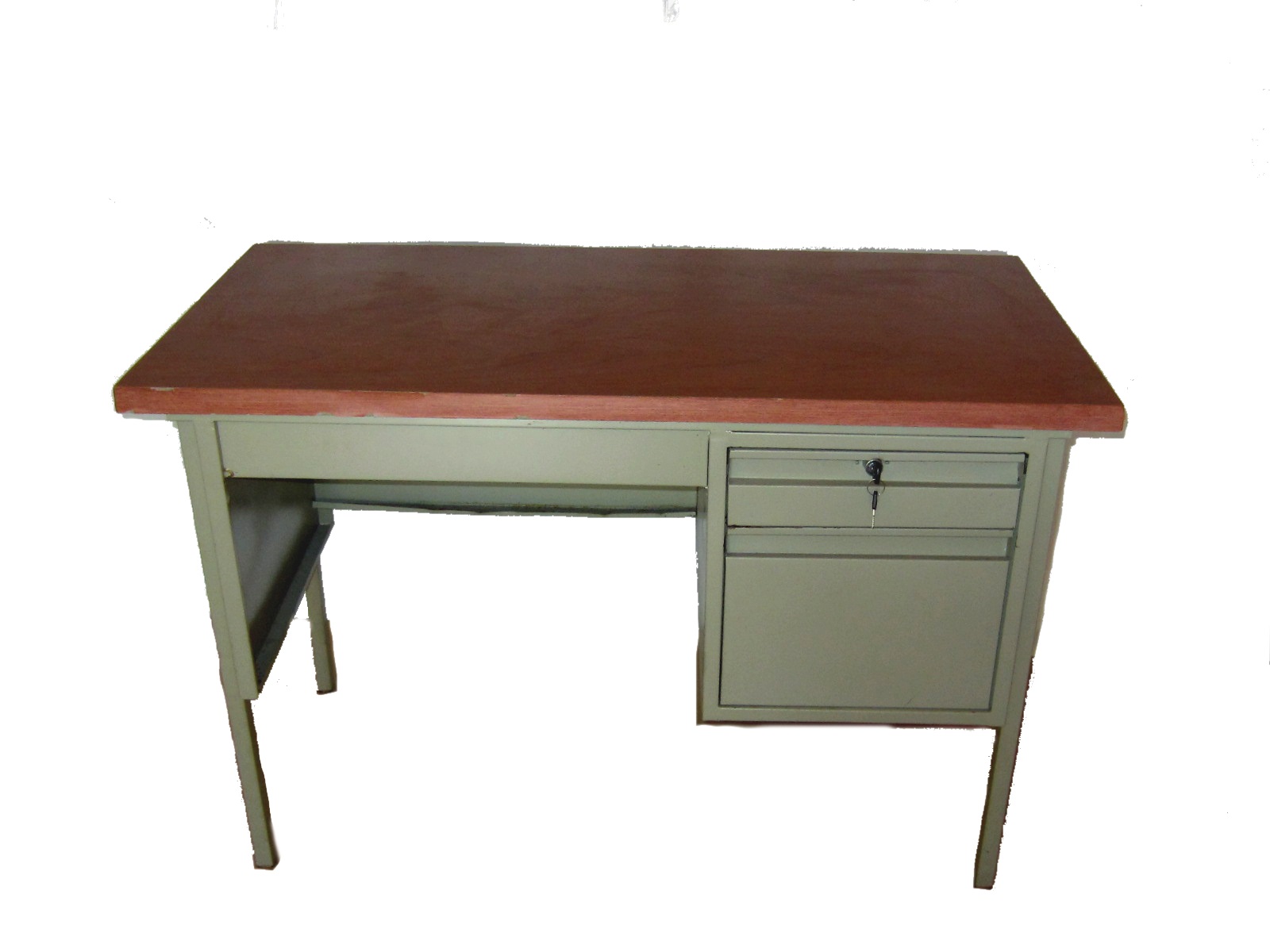 ESCRITORIO SECRETARIAL METALICO C/2 CAJONES 120X60X75       