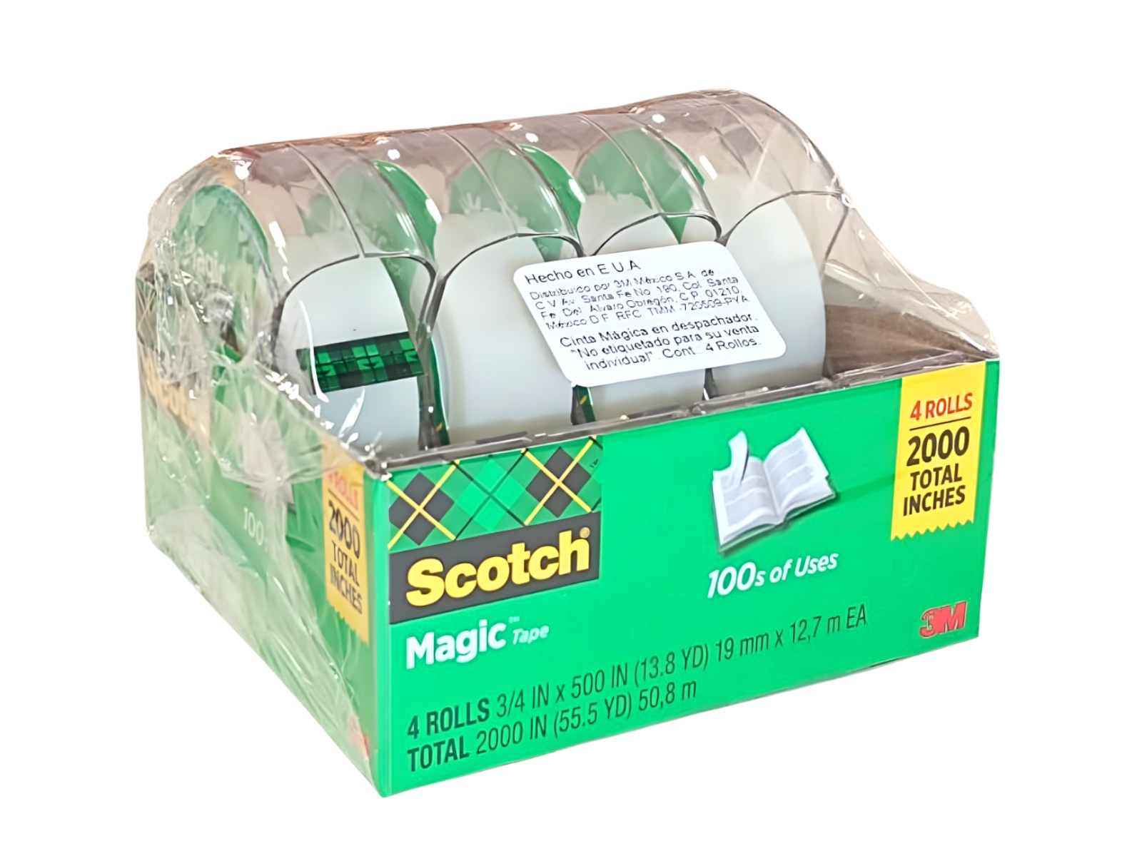 CINTA SCOTCH MAGICA 19X12 C/DESPACHADOR PAQ C/4 810 3M      