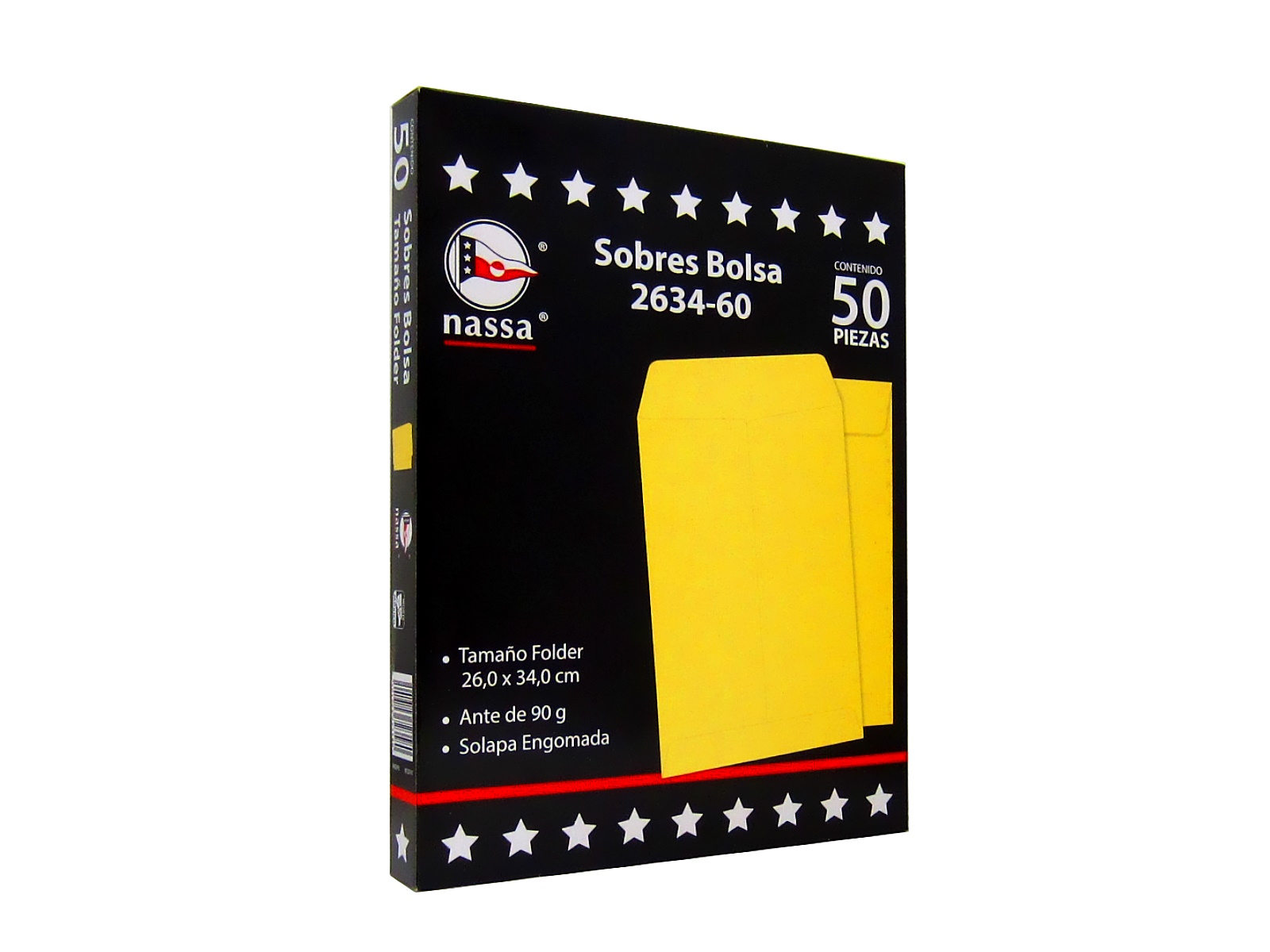 SOBRE BOLSA 26X34 FOLDER PAQ C/50 60 GMS ANTE NASSA         