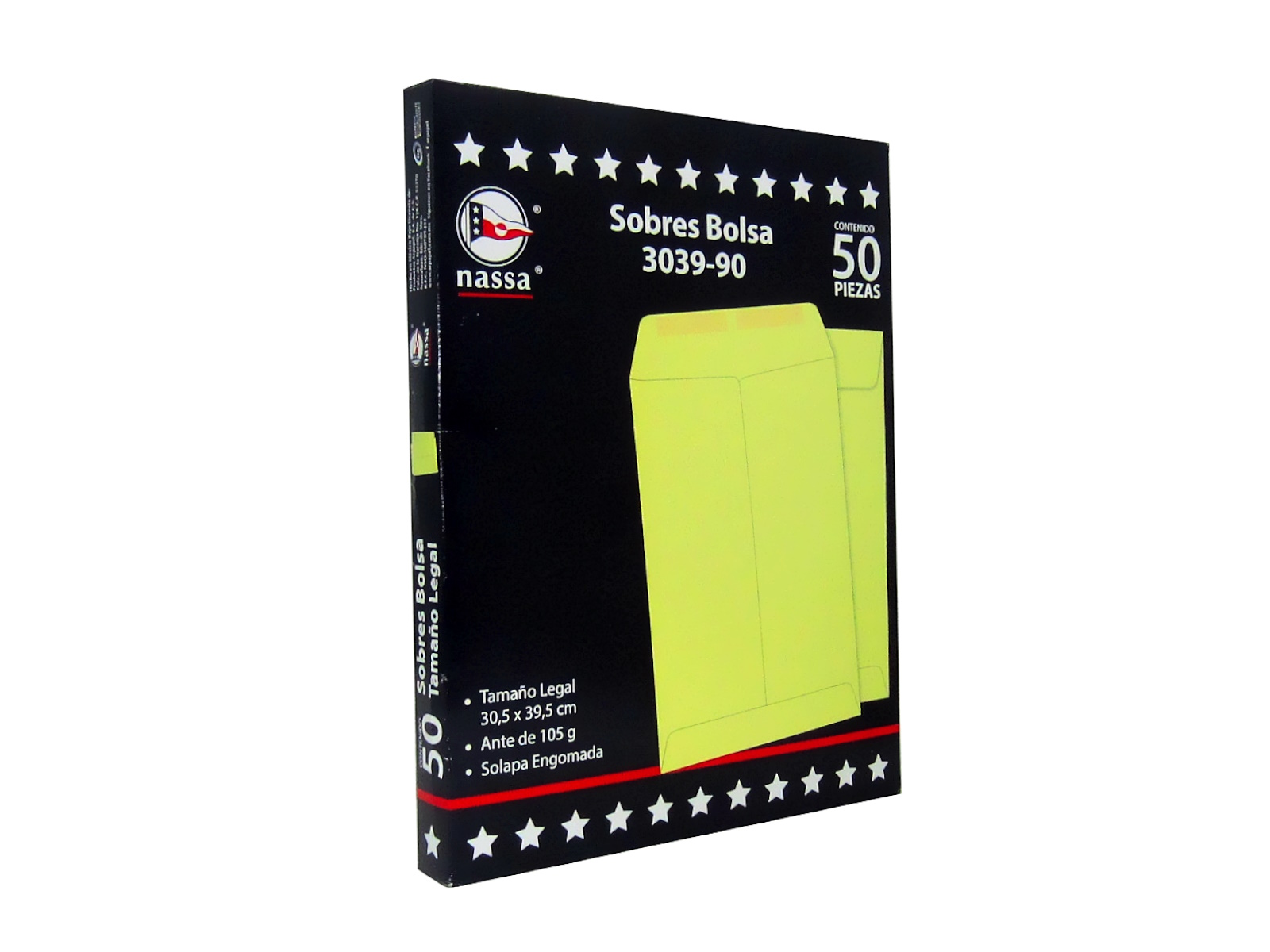 SOBRE BOLSA 30X39 MINISTRO PAQ C/50 60 GMS NASSA            