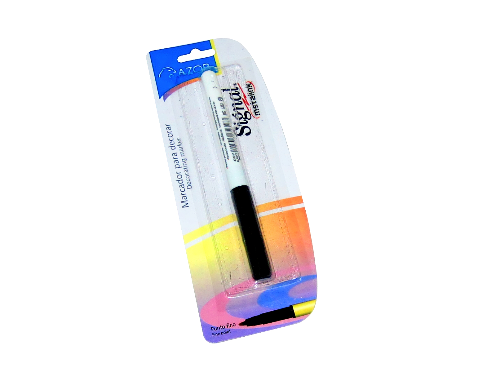 MARCADOR PERMANENTE SIGNAL METALICO BLANCO C/1 30111        