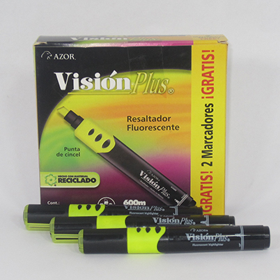 MARCADOR FLUORESCENTE VISION AMARILLO C/12 2600AM           