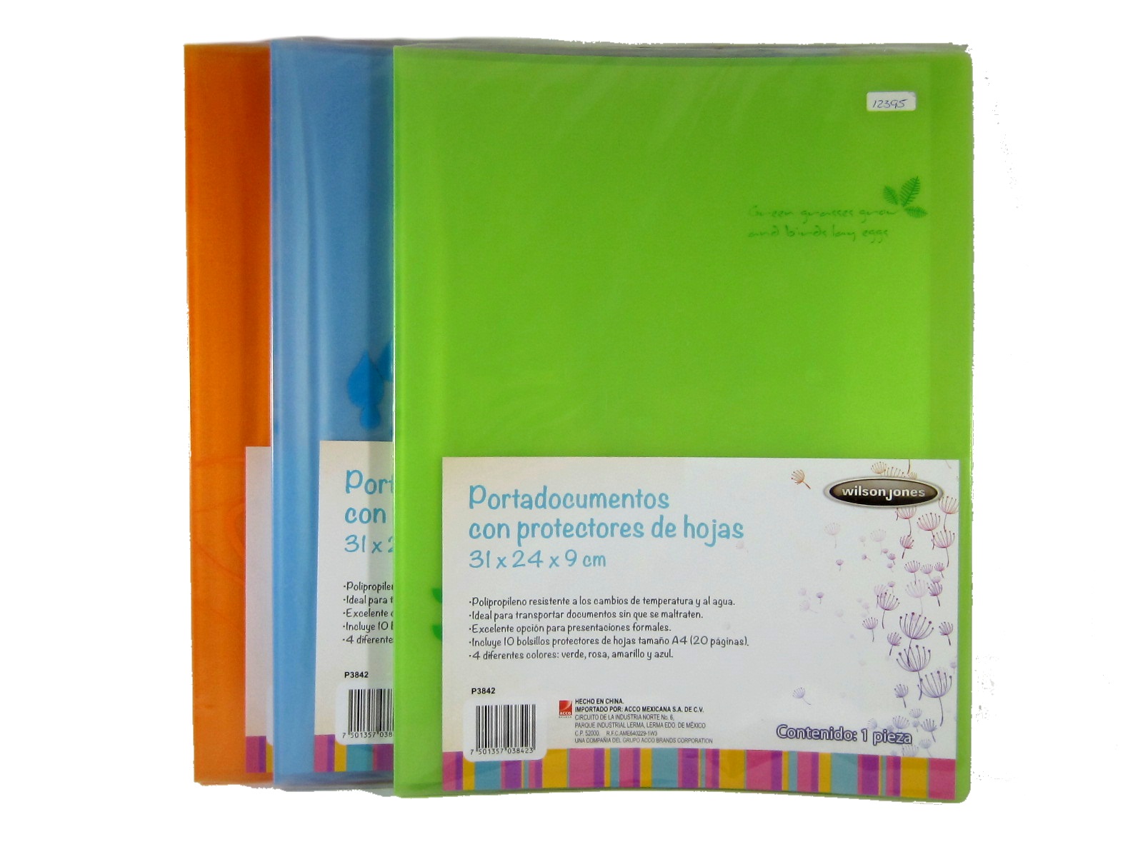 PORTADOCUMENTOS C/PROTECTORES SEASON CARTA P3842 ACCO DESCON