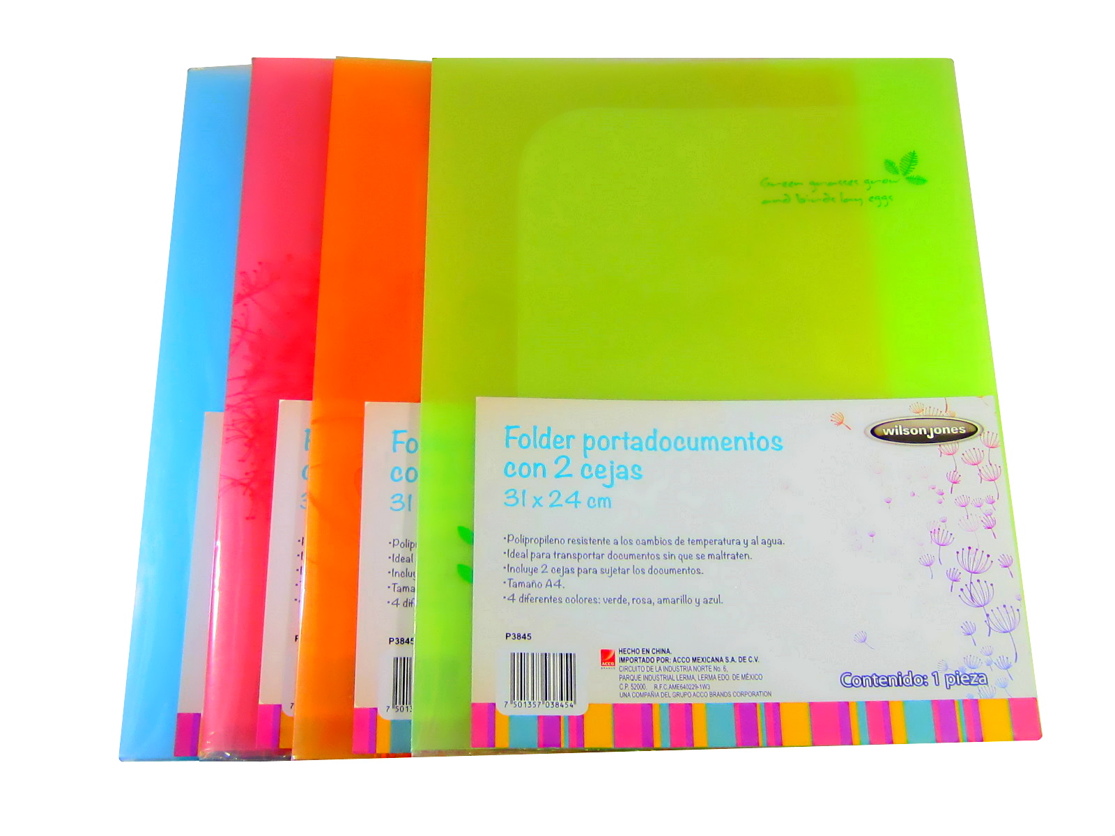 FOLDER CON SOLAPA SEASON CARTA P3845 ACCO DESCONTINUADO     