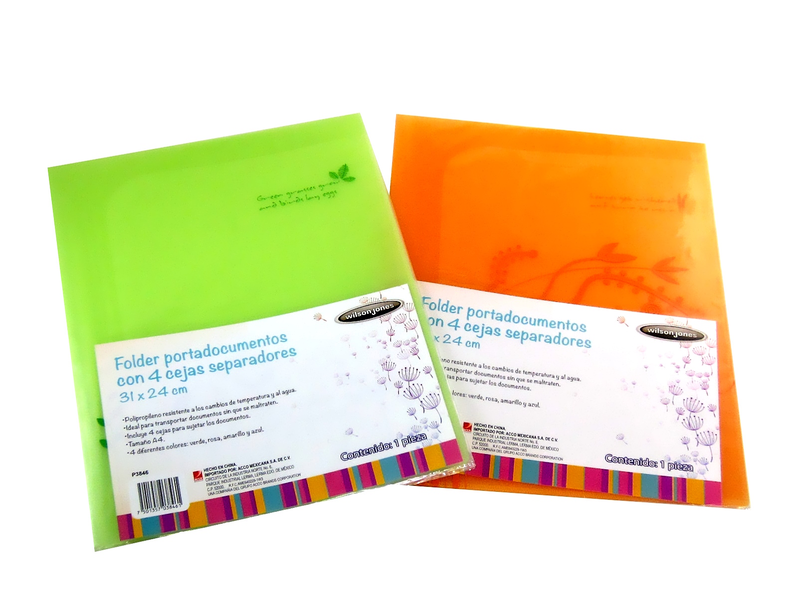 FOLDER CON SOLAPA Y SEPARADOR SEASON CARTA P3846 ACCO DESCON