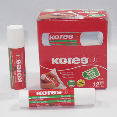 LAPIZ ADHESIVO TUBO 20 GMS. CAJA C/12 KORES                 