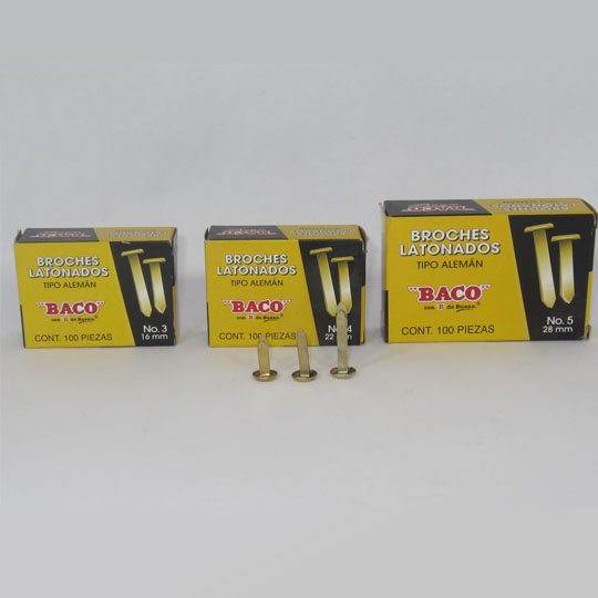 BROCHE ALEMAN NO. 3 C/100 BACO                              