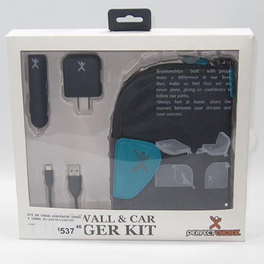 KIT DE CARGA ADAPTADOR PARED Y CARRO PC-240723/240730 PERFEC