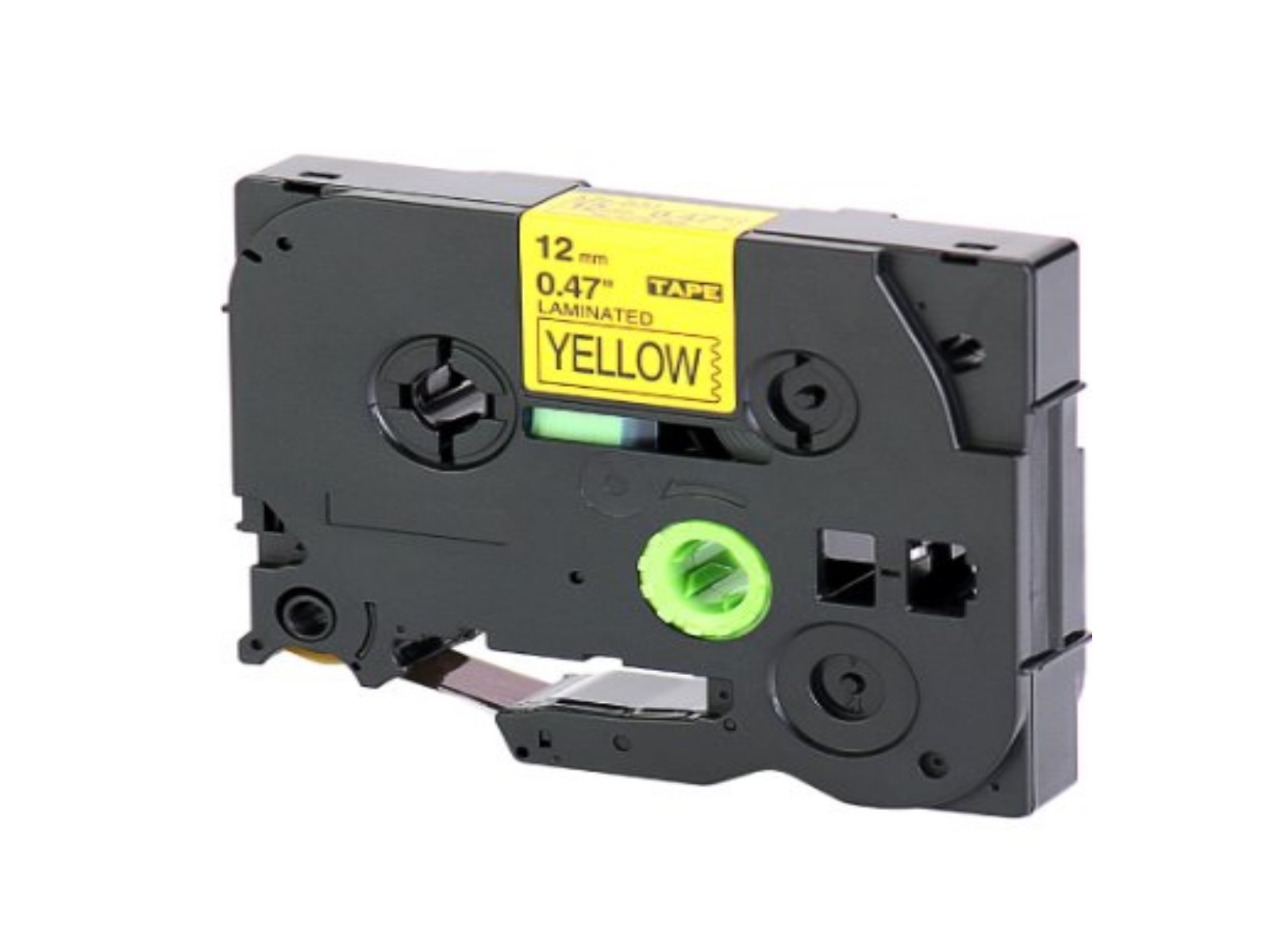 CINTA BROTHER LAMINADA AMARILLO/NEGRO TZE631 12MM           