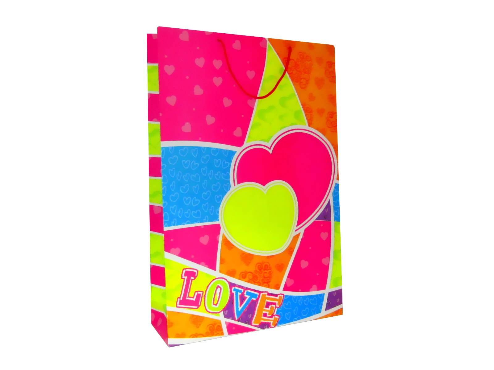 BOLSA GIGANTE COSMIC COLORS CORAZONES RADIANTES             