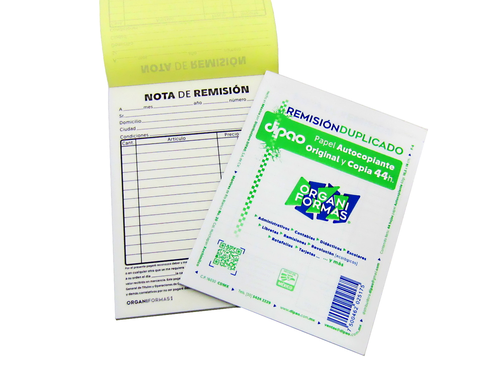 BLOCK REMISION 1/8 ORIGINAL Y COPIA 44HJS F-6 AUTOCOPIA ORGA