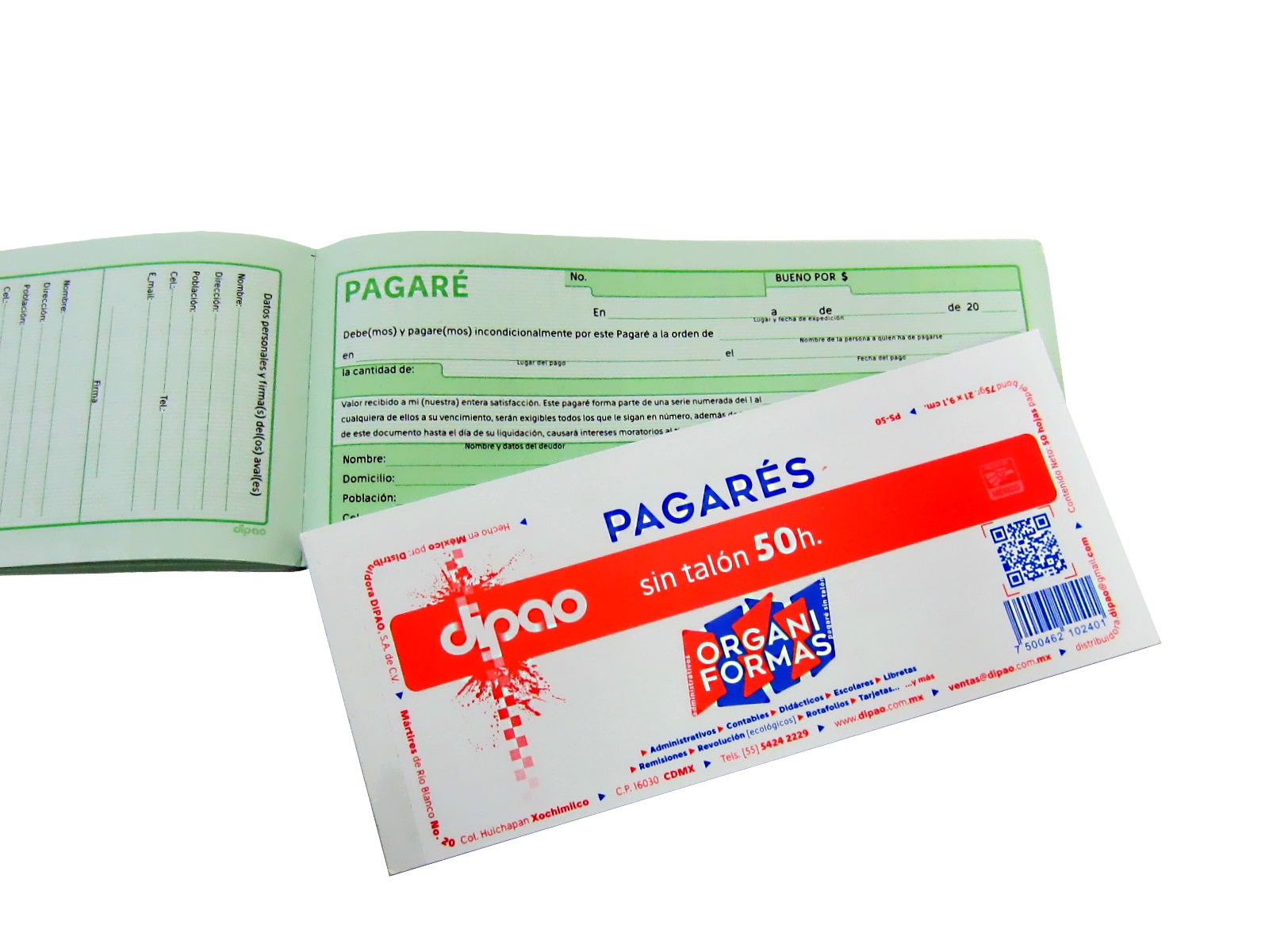 BLOCK PAGARE SIN TALON 50 HJS PS-50 ORGANIFORMAS            