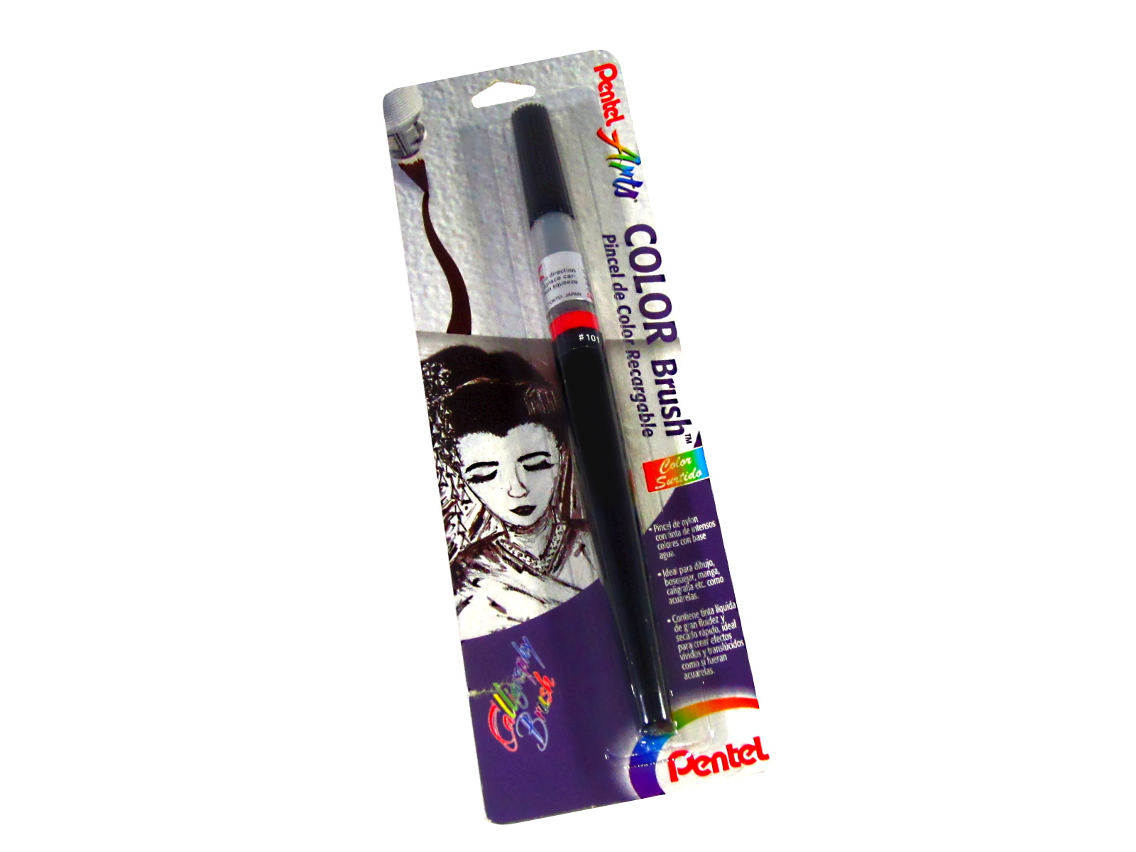 MARCADOR COLOR BRUSH TINTA NEGRA GFLBP-101 PENTEL           