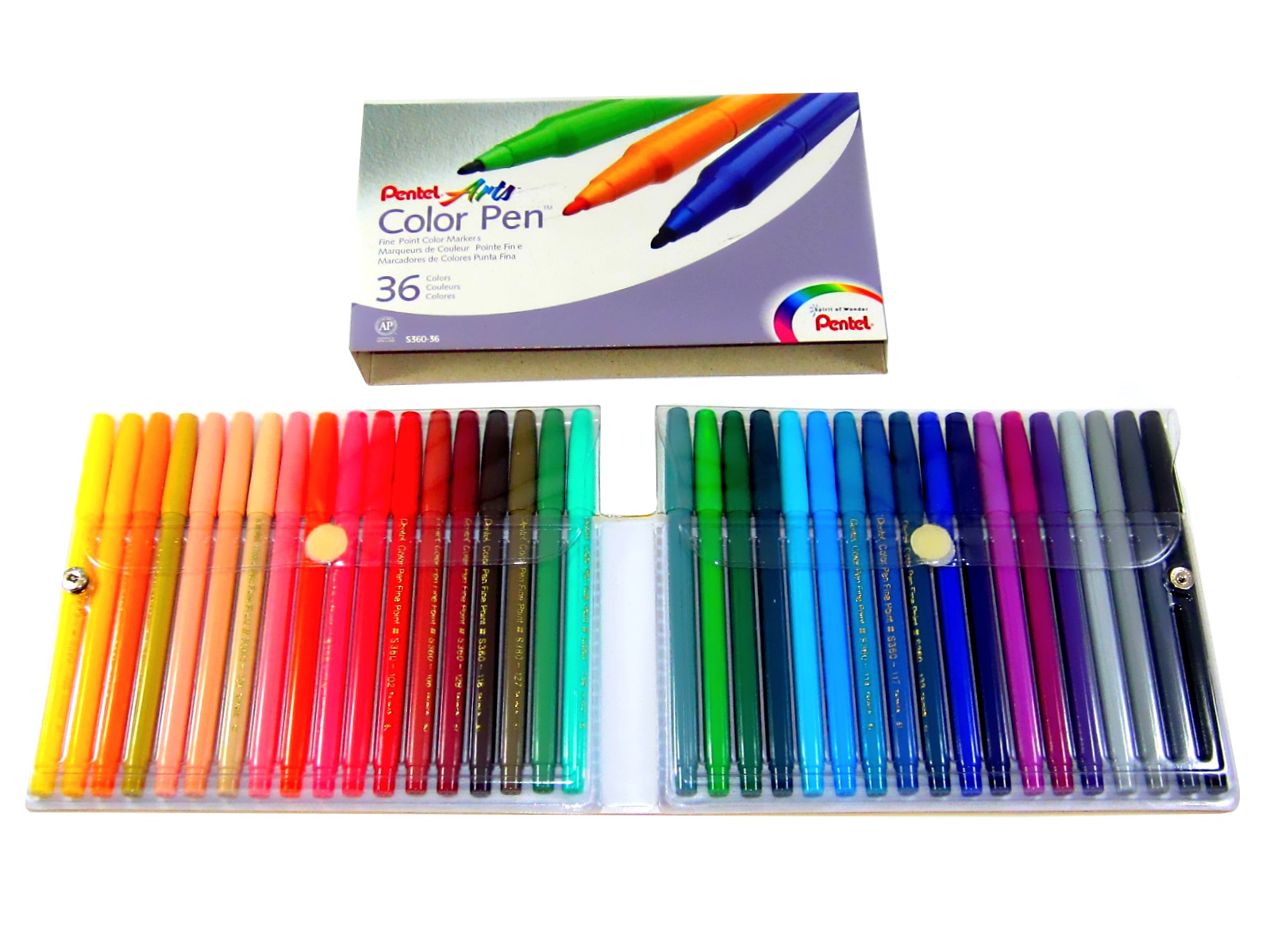 MARCADOR COLOR PEN EST C/36 S360-36 PENTEL                  