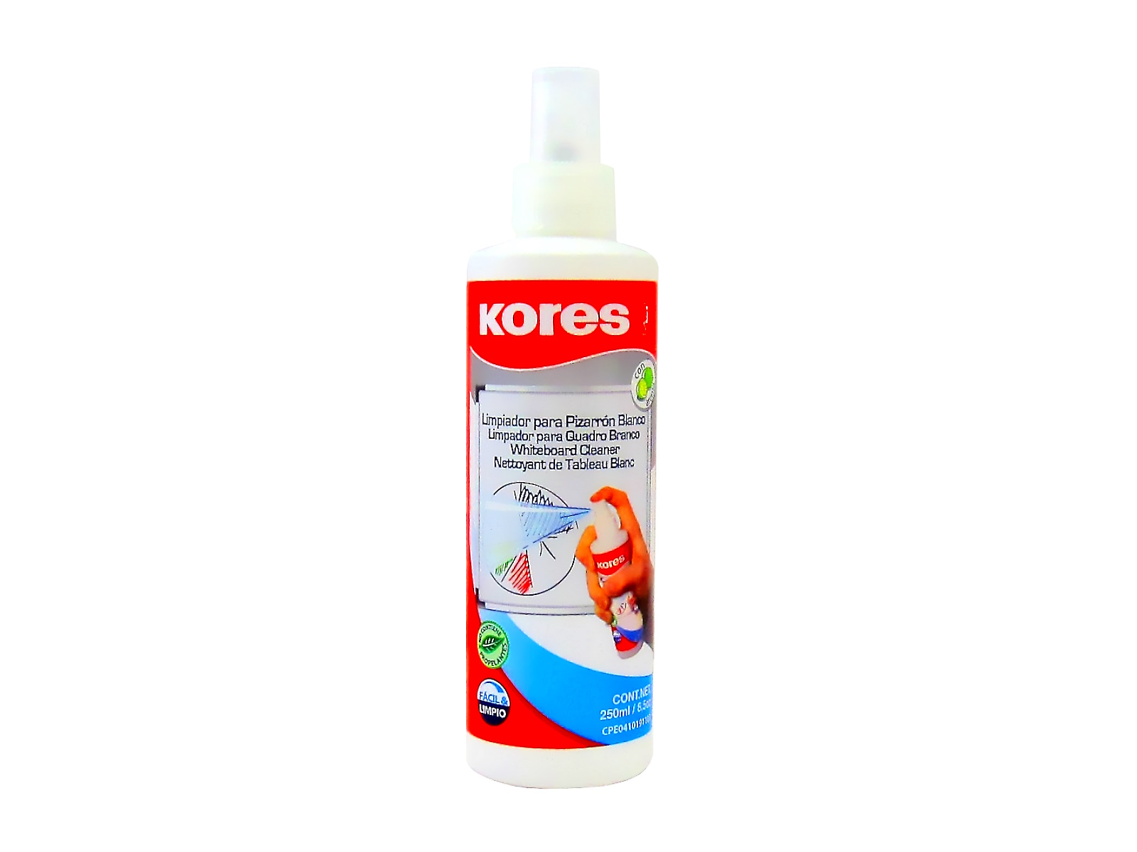 LIMPIADOR LIQUIDO P/PIZARRON 250ML KORES                    