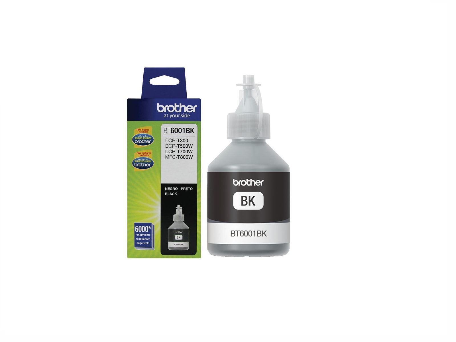 TINTA BROTHER NEGRA RENDIMIENTO ULTRA 6000 PAG BT6001BK     