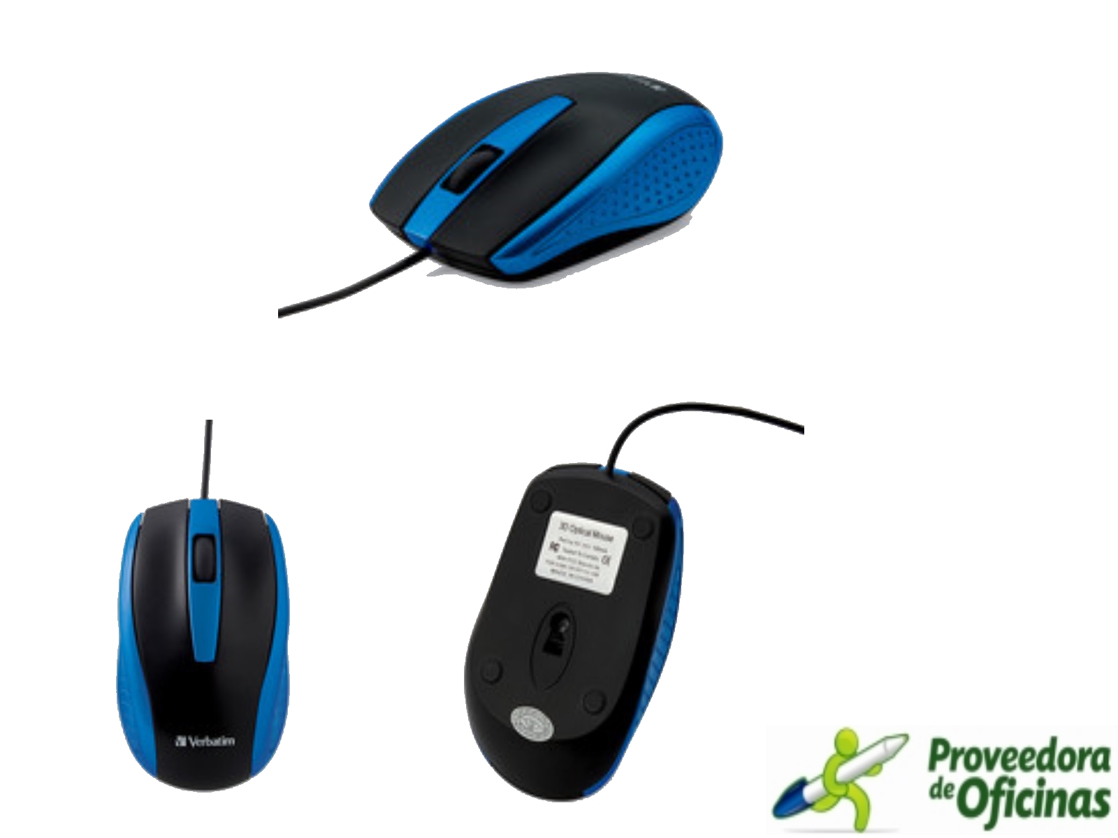 MOUSE OPTICO USB AZUL 99743 VERBATIM                        