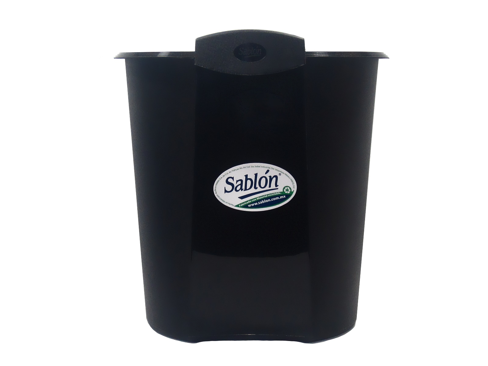BOTE P/BASURA PLASTICO 8005 NEGRO 12.5 LTS SABLON           