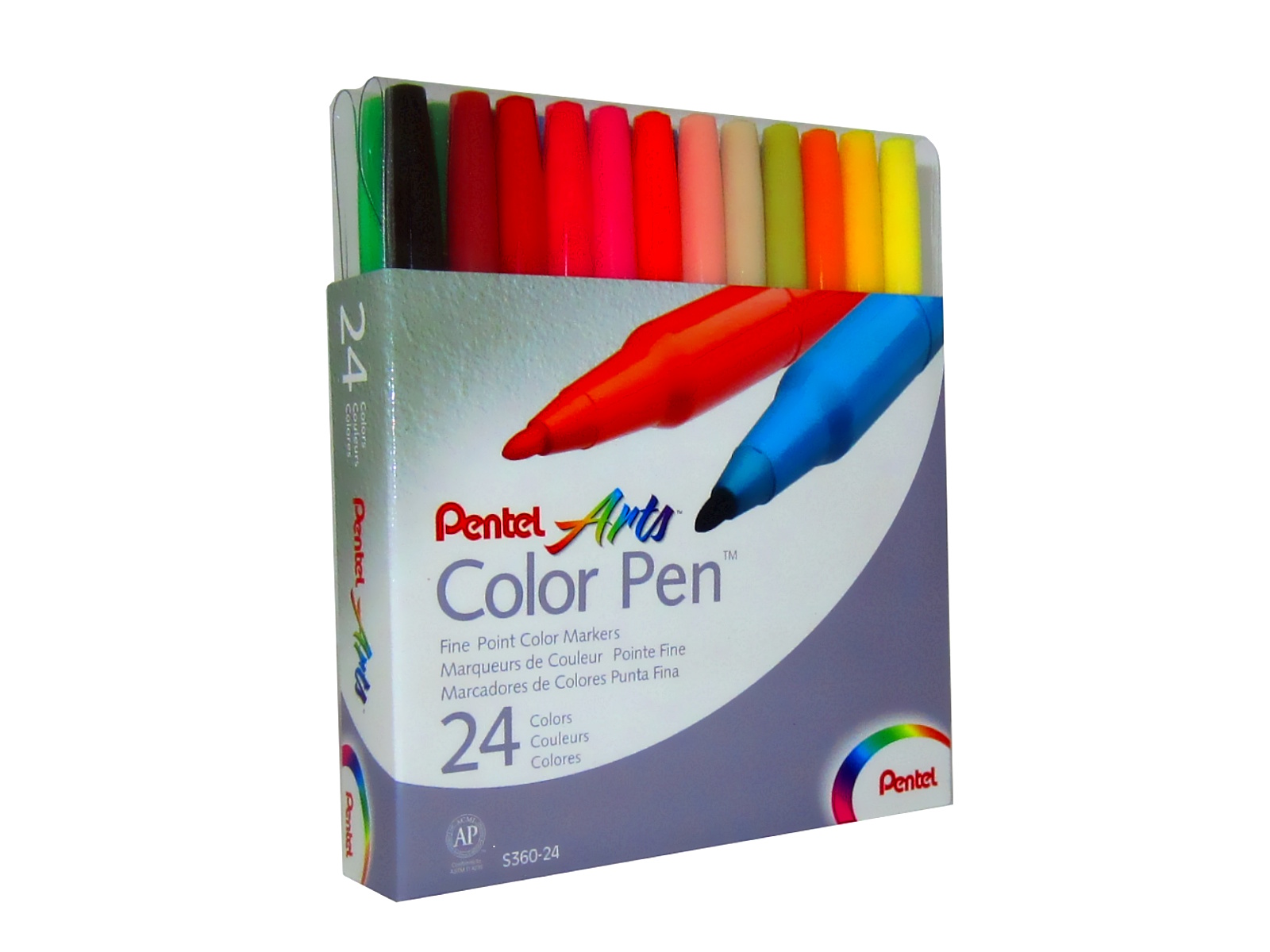 MARCADOR COLOR PEN EST C/24 S360-24 PENTEL                  