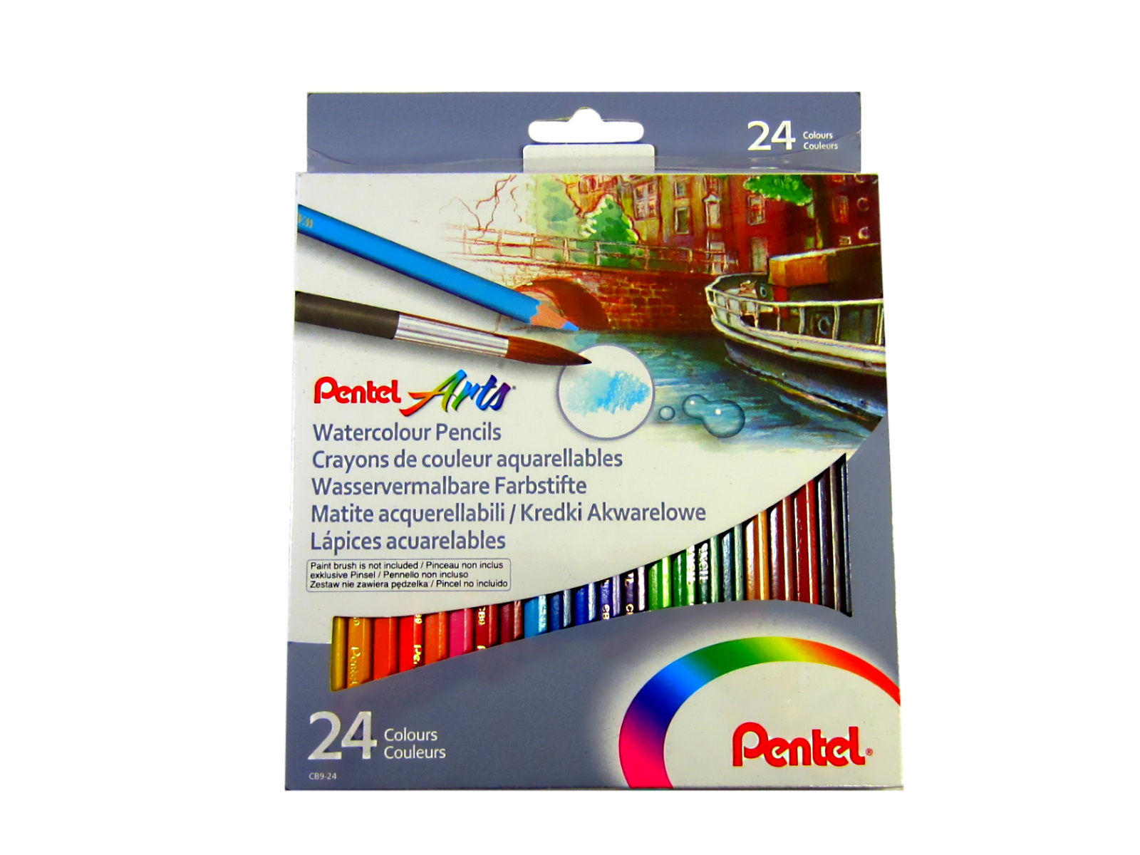 LAPIZ DE COLOR ACUARELABLE C/24 CB9-24-EST PENTEL           