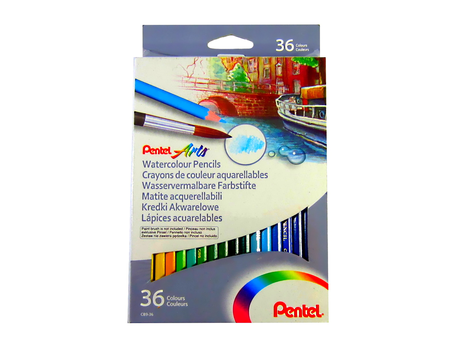 LAPIZ DE COLOR ACUARELABLE C/36 CB9-36-EST PENTEL           