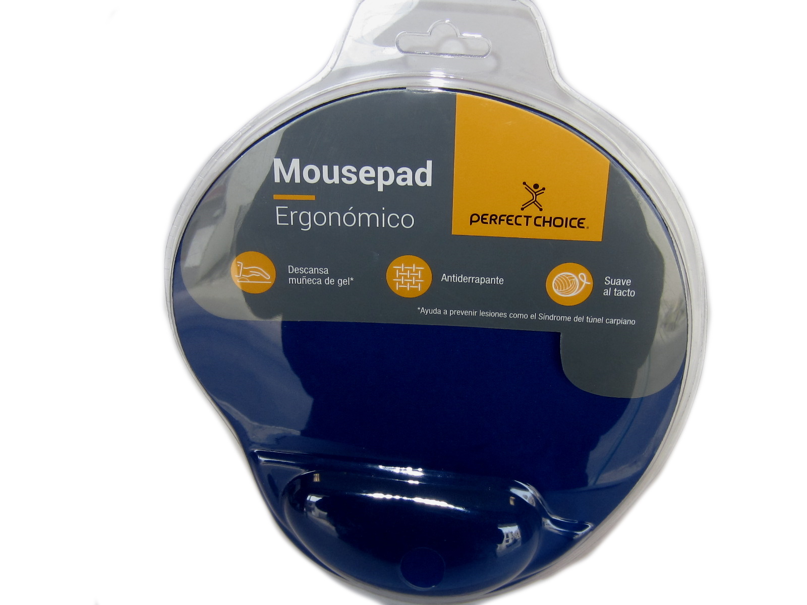 MOUSE PAD PERFECT CHOICE CON GEL COLOR AZUL PC-041795       