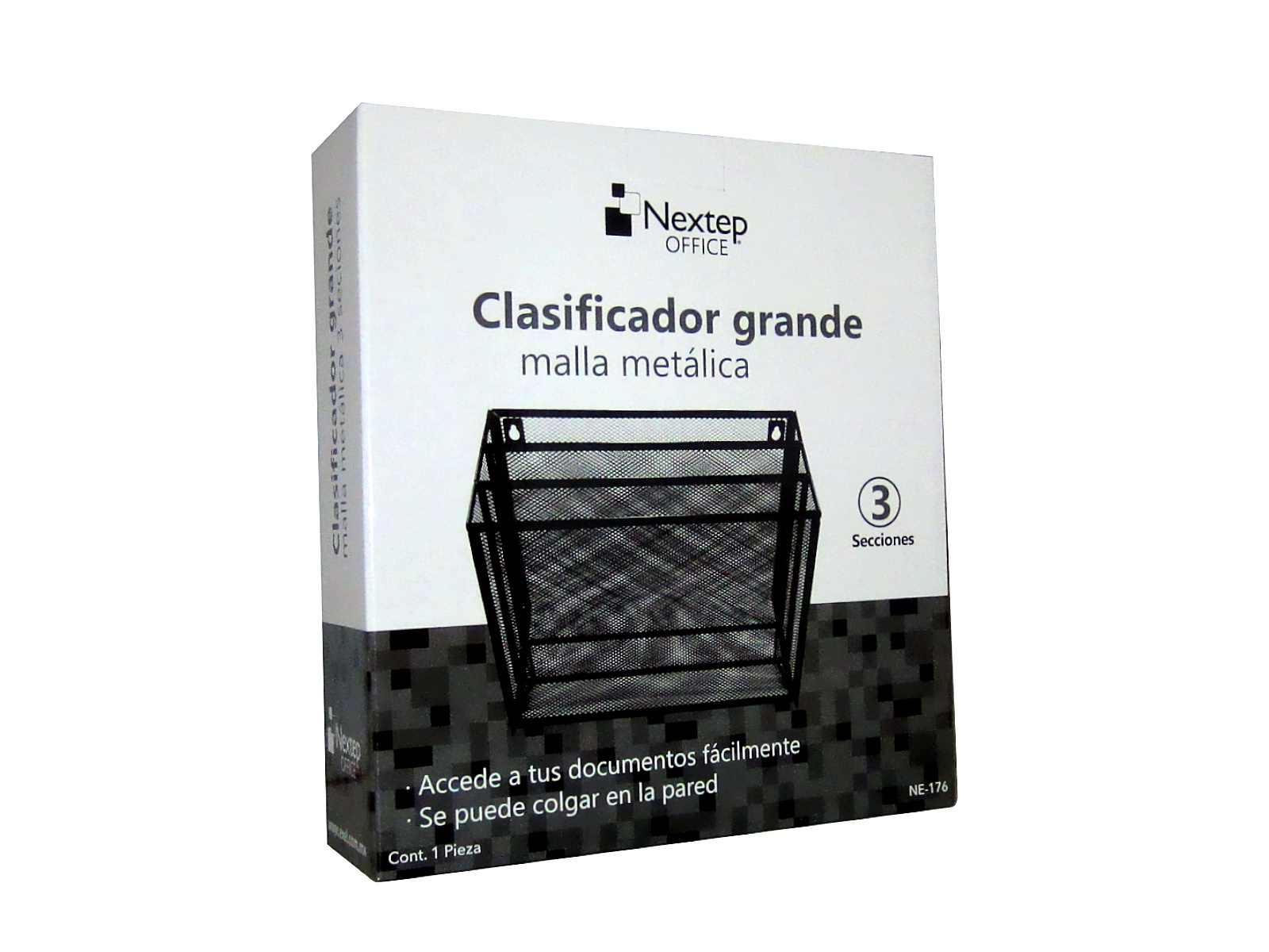 CLASIFICADOR NEXTEP MALLA METÁLICA 3 NIVELES GRANDE NE-176  