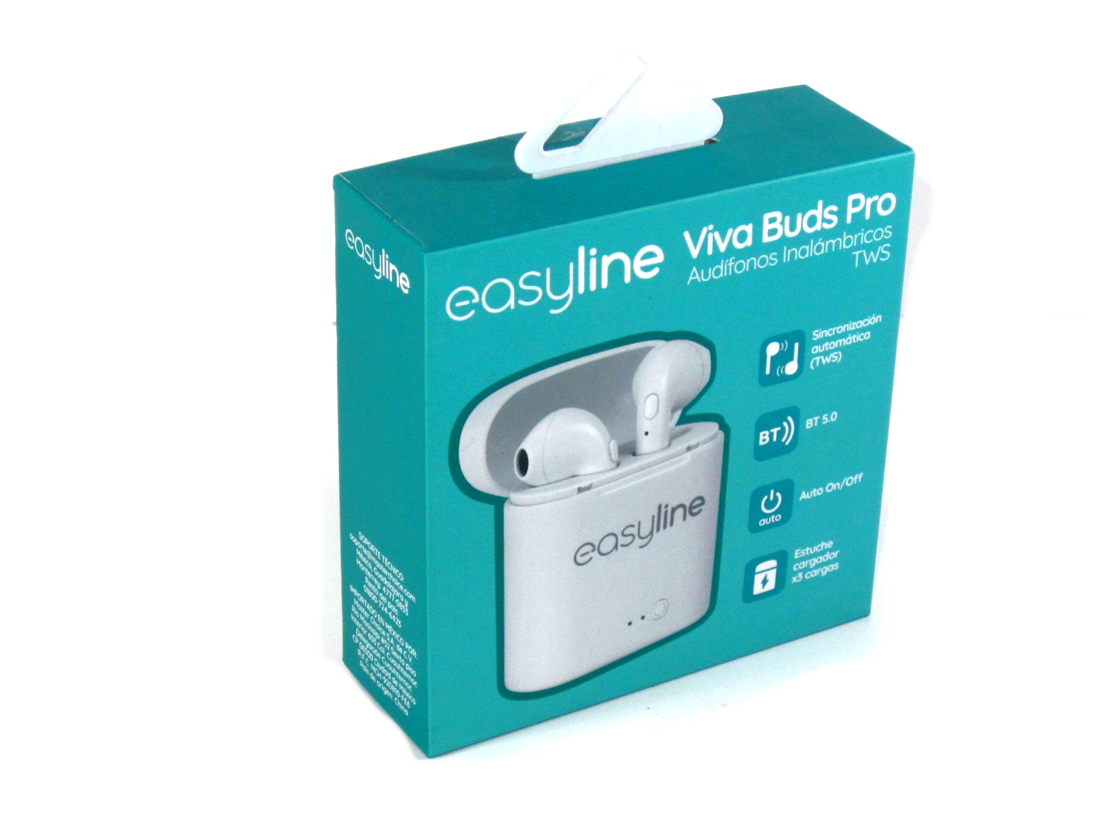 AUDÍFONOS INALÁMBRICOS  EASY LINE VIVA BUDS EL-995470 BLANCO
