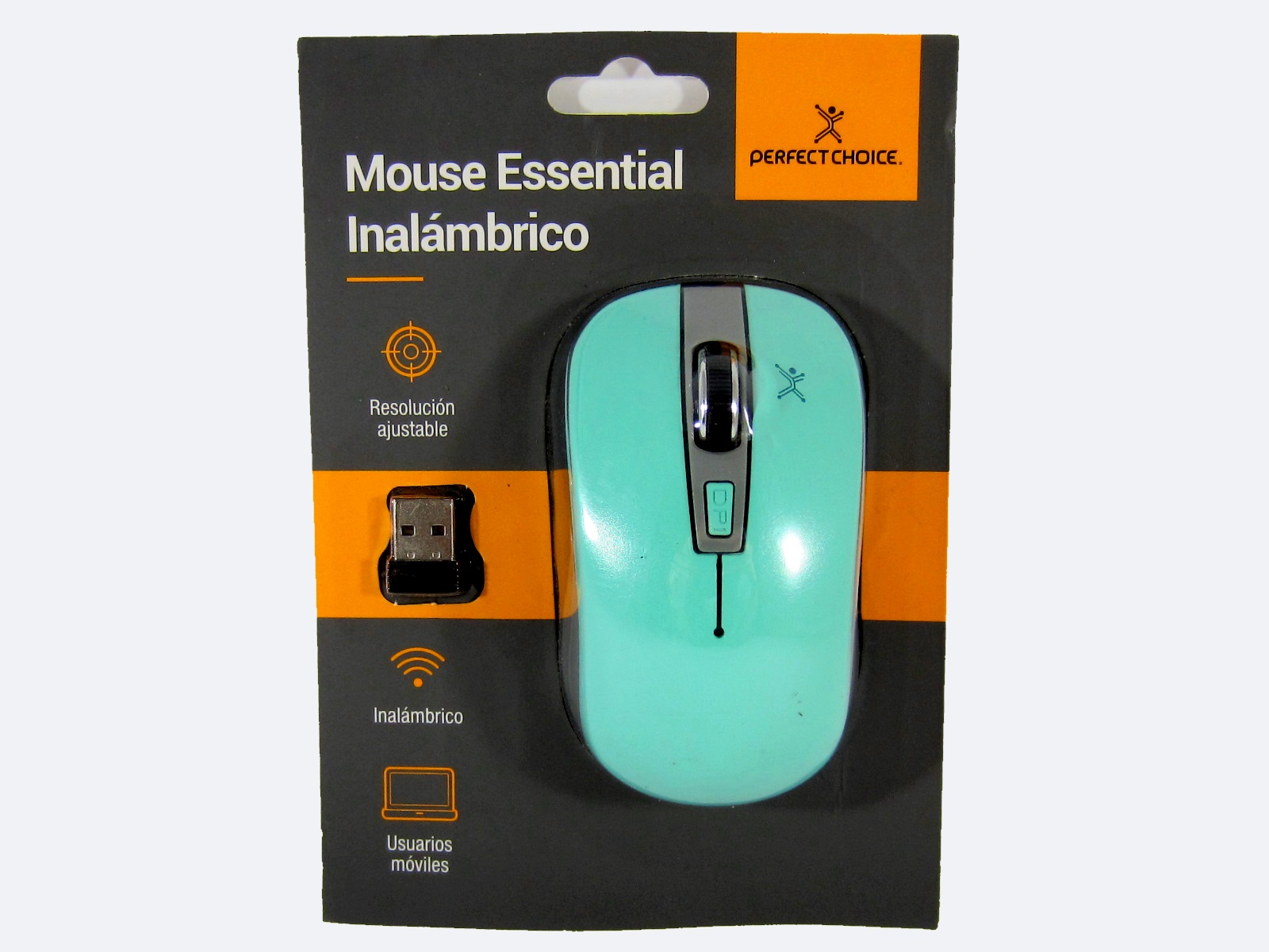 MOUSE INALAMBRICO PC-044819 TURQUESA PERFECT CHOICE         