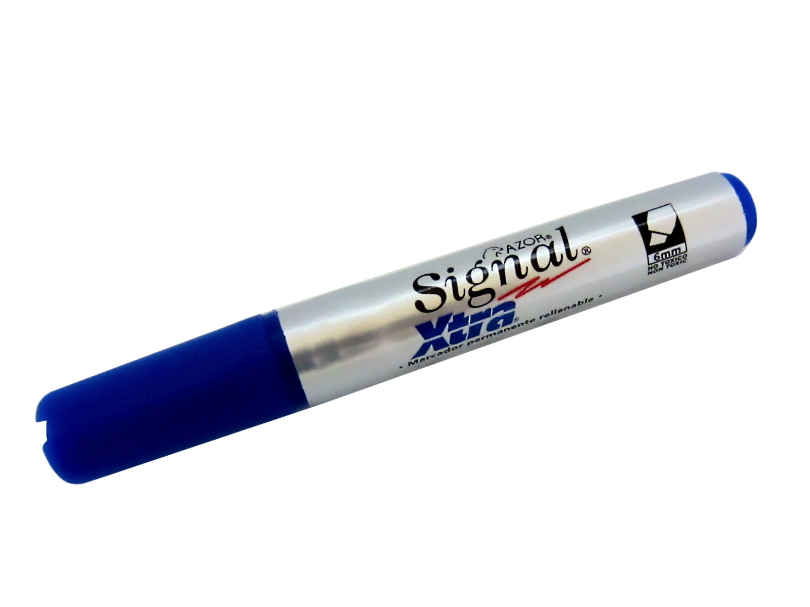MARCADOR PERMANENTE BARRIL PLAST XTRA SIGNAL AZUL 40003 AZOR