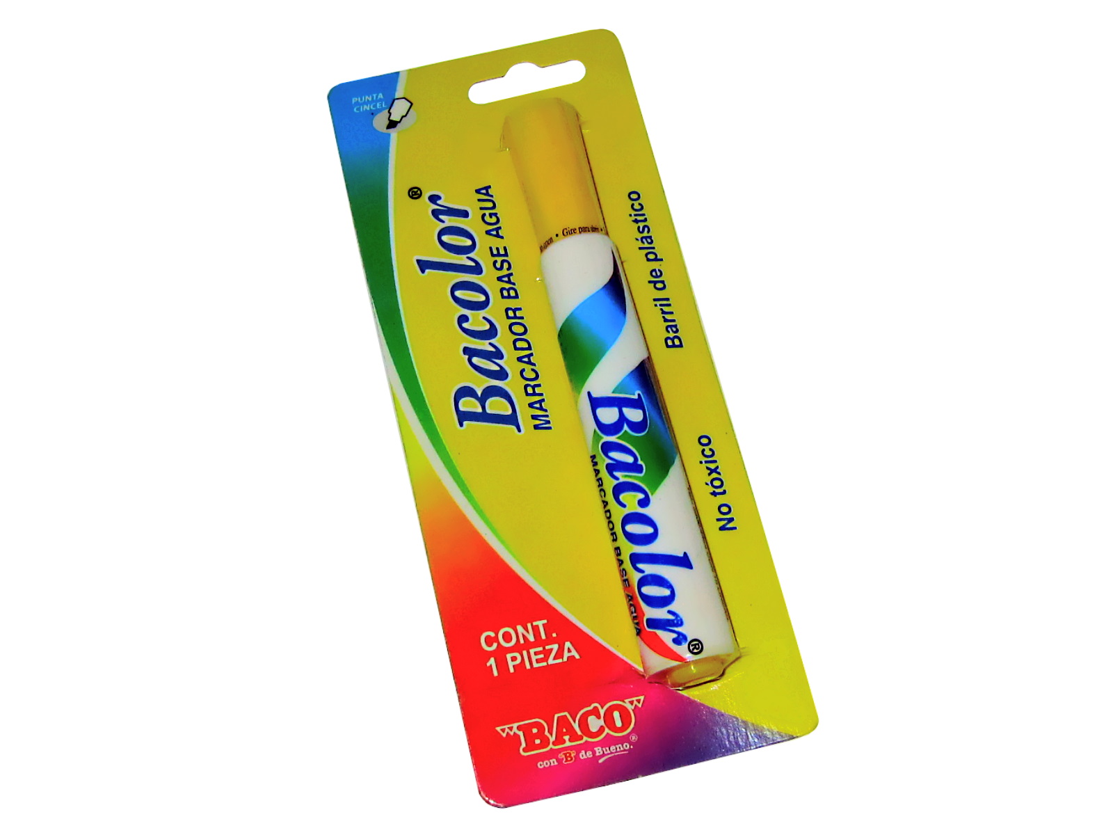 MARCADOR DE AGUA BACOLOR AMARILLO MR083 BLISTER BACO        