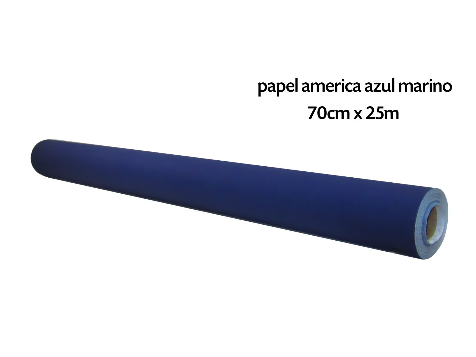 ROLLO PAPEL AMERICA 70X25 MTS AZUL MARINO                   