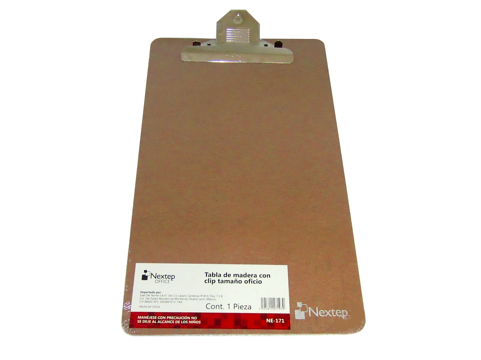 TABLA MADERA NEXTEP CON CLIP OFICIO NE-171                  