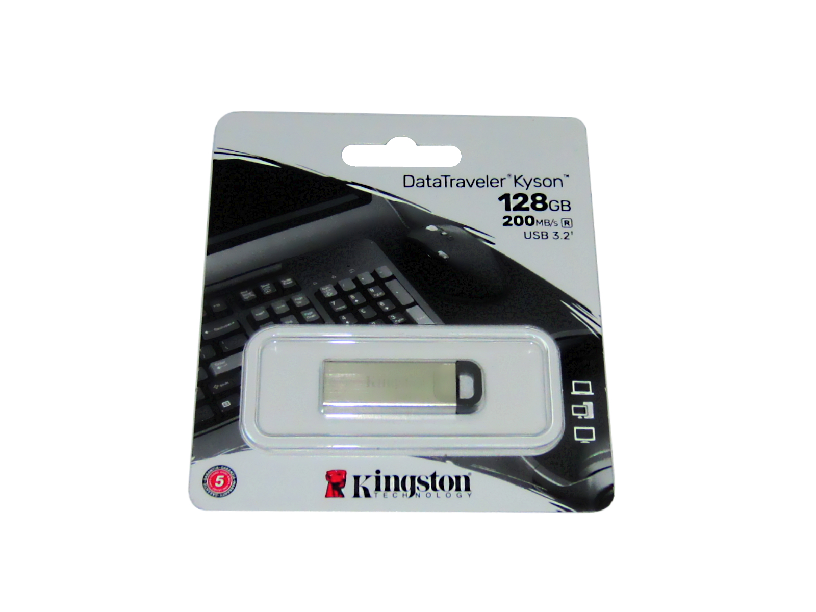 MEMORIA USB KINGSTON 128GB 3.2 DTKN/128GB PLATA METAL       