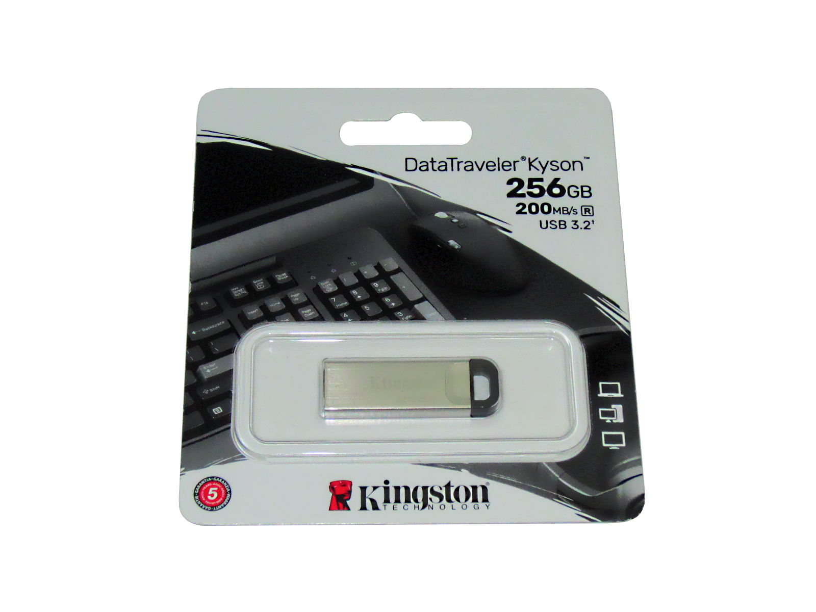 MEMORIA USB KINGSTON 256GB 3.2 DTKN/256GB PLATA METAL       