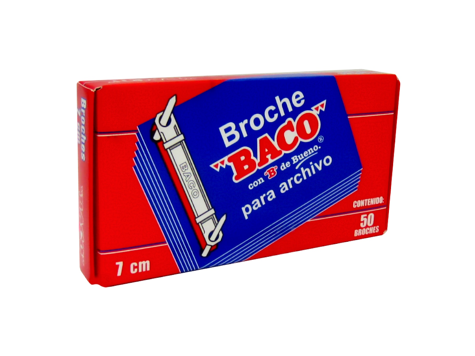 CAJA DE BROCHES 7 CMS P/ARCHIVO B072 CAJA ROJA BACO         