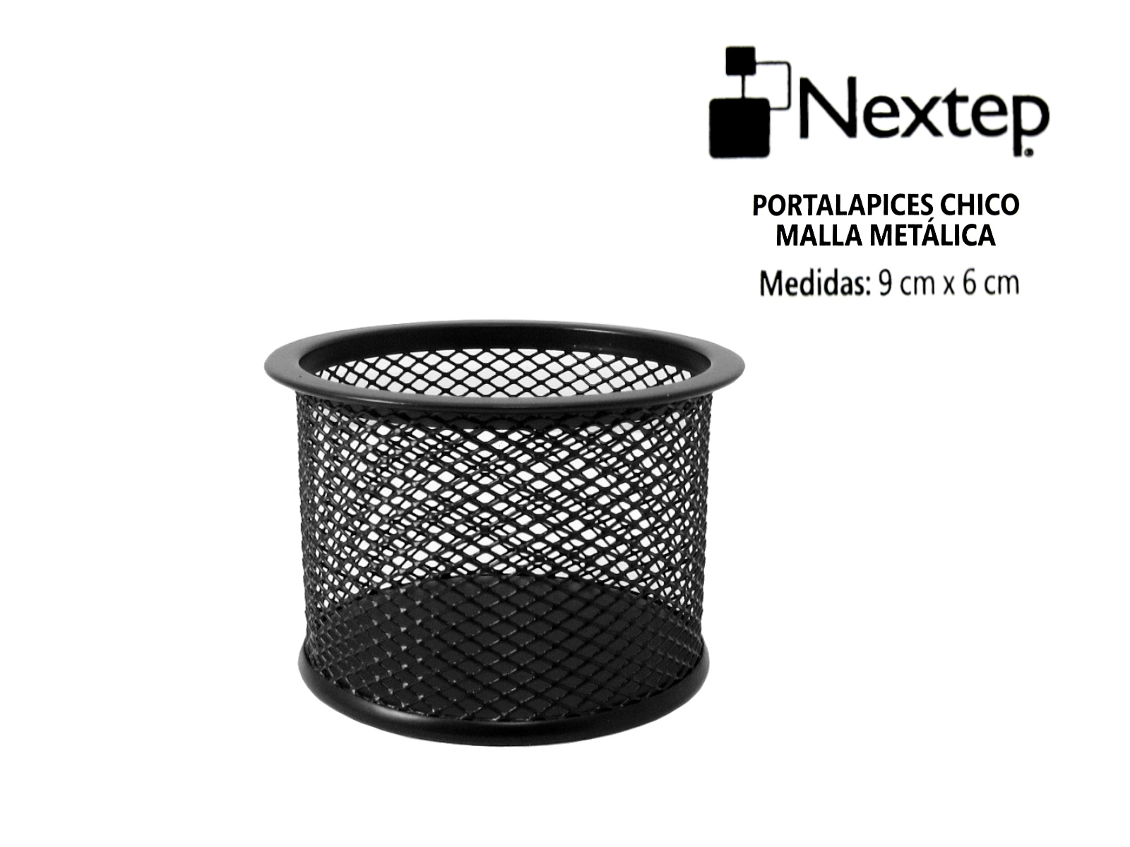 PORTALAPICES CHICO MALLA METALICA NEGRO 9X6CMS NE-158C NEXTE