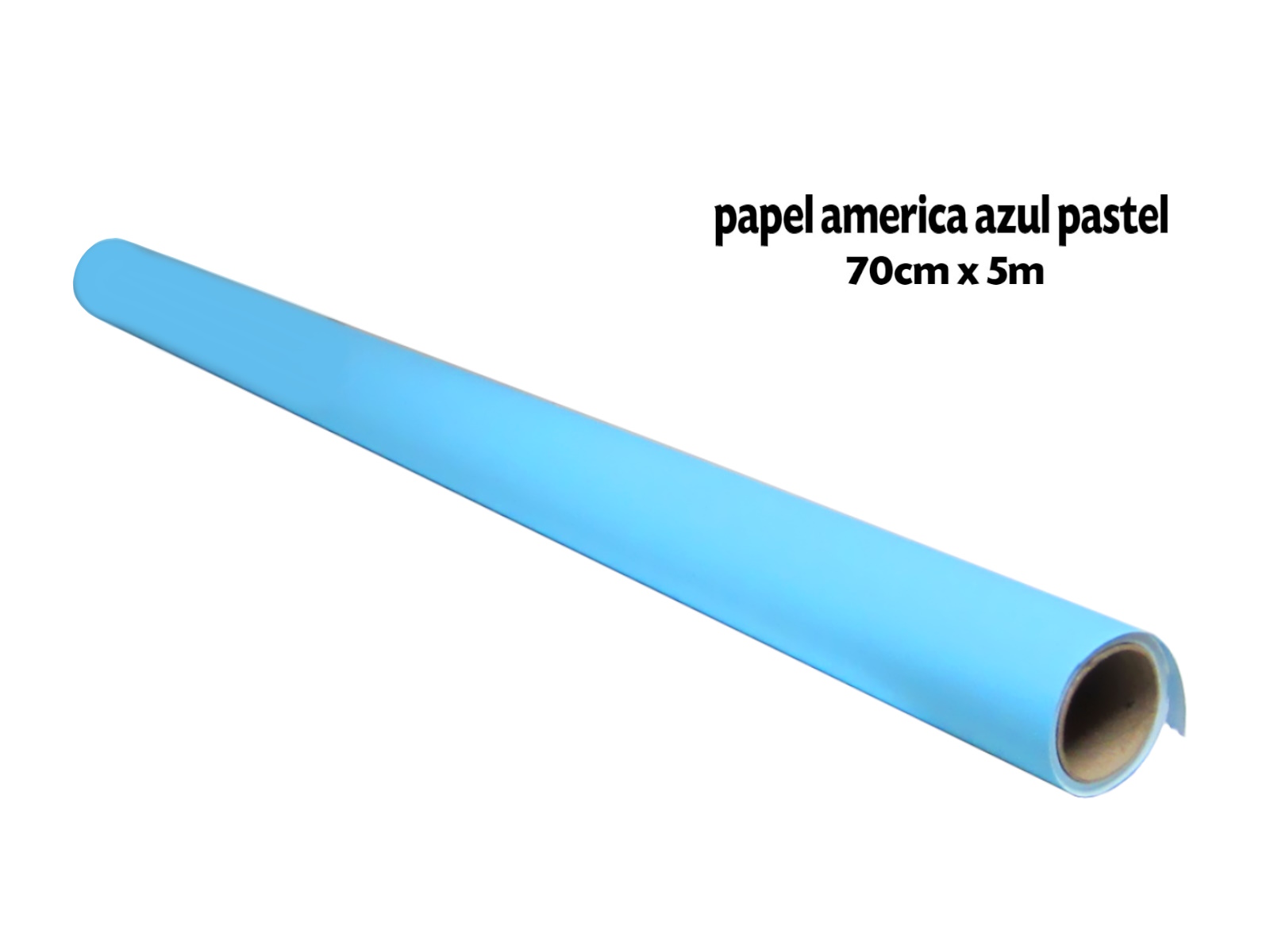 ROLLO PAPEL AMERICA 70X 5 MTS AZUL PASTEL                   
