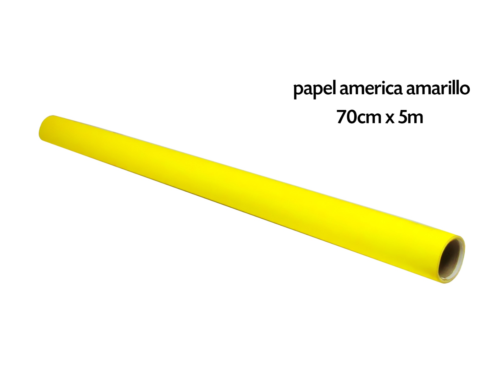 ROLLO PAPEL AMERICA 70X 5 MTS AMARILLO                      