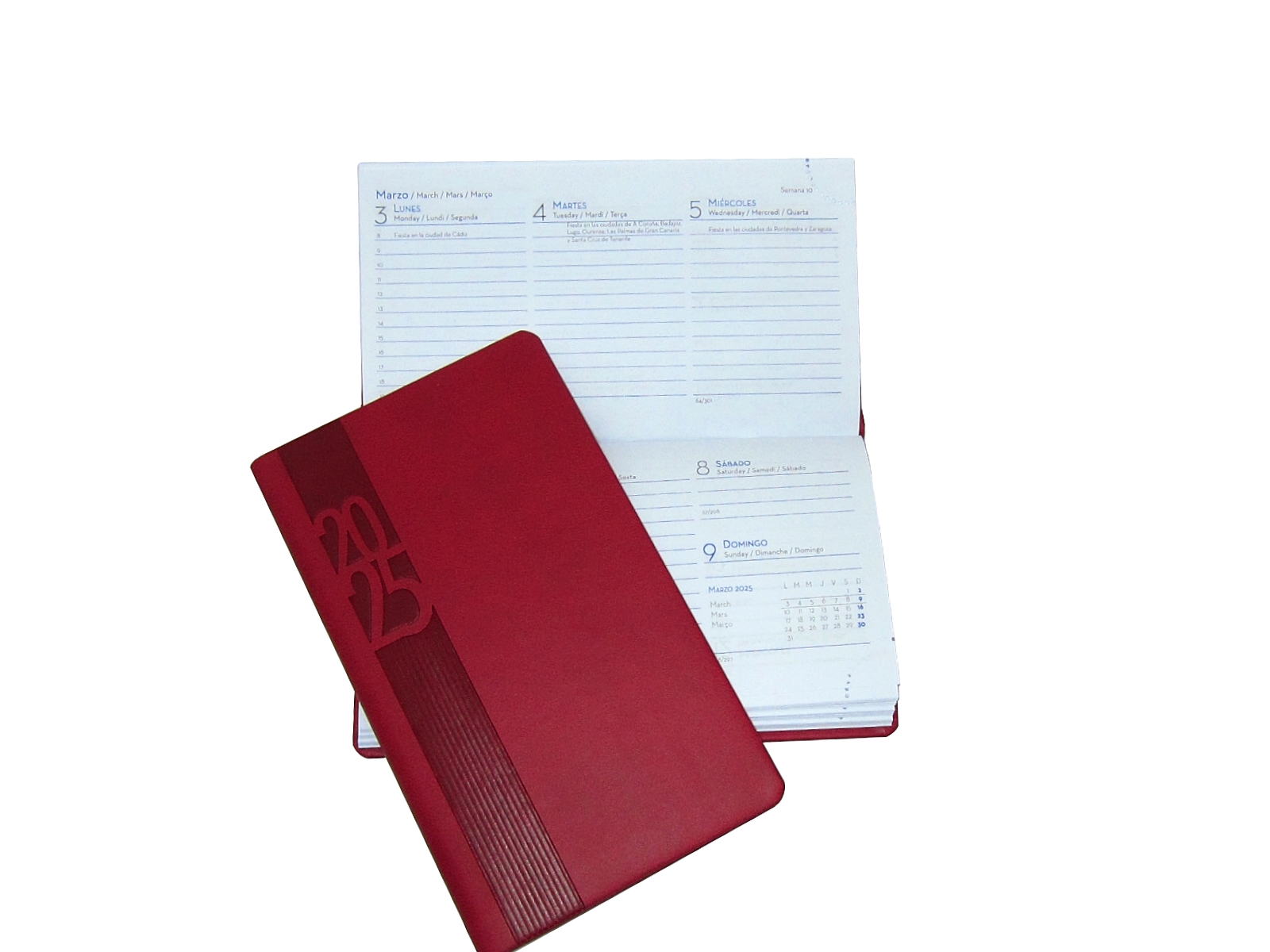 AGENDA INGLESA TUCSON 8X14 A-41 ROJO 2025 AVANTE            