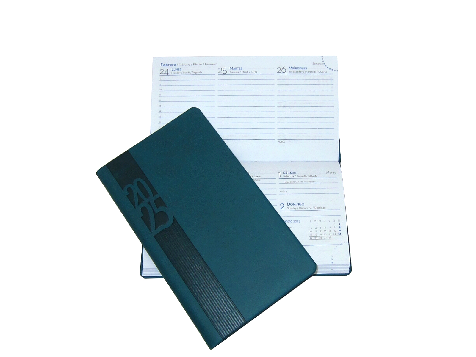 AGENDA INGLESA TUCSON 8X14 A-41 AZUL PEROLERA 2025 AVANTE   