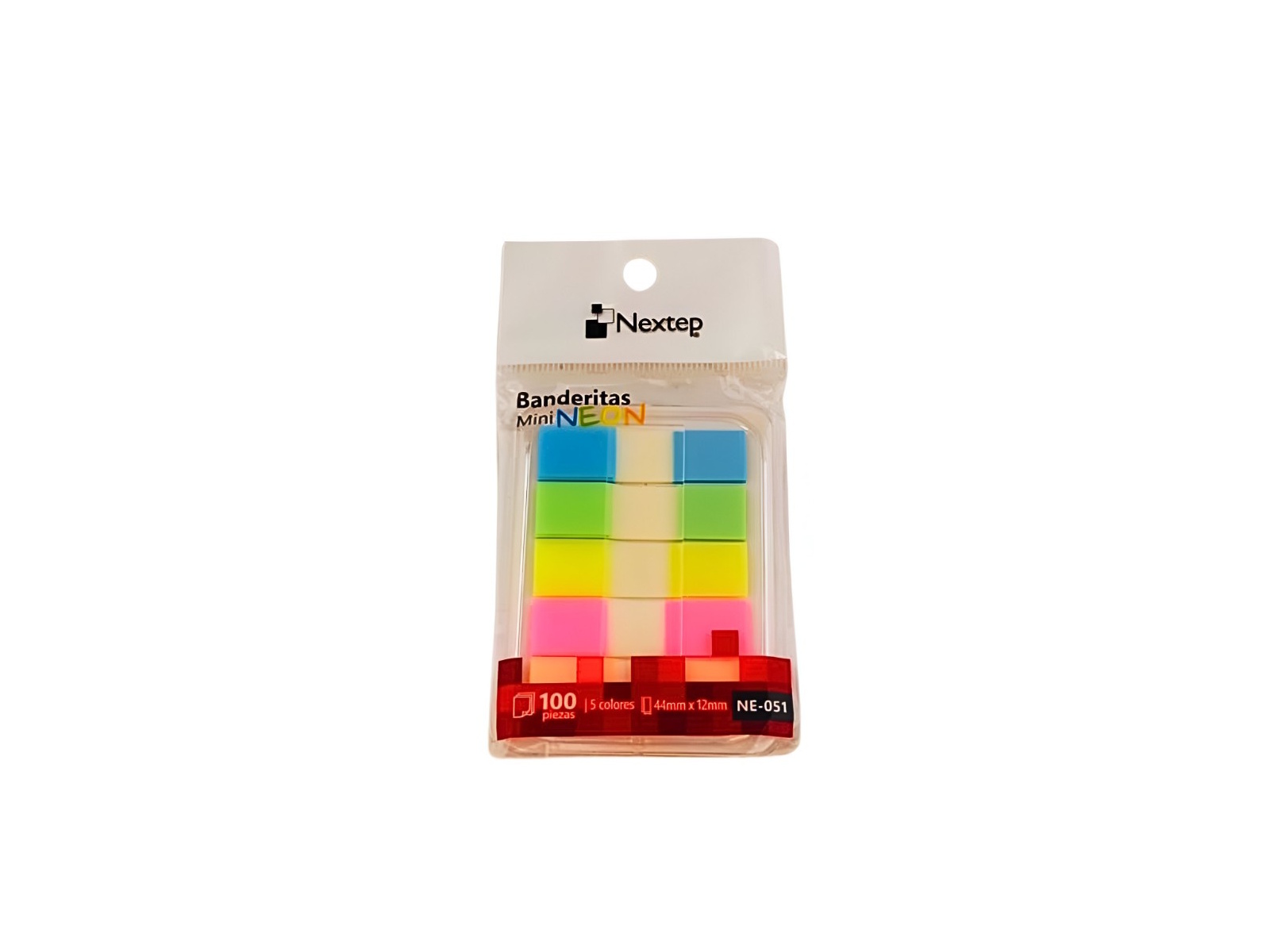BANDERITAS NEXTEP MINI NEON 5 COLORES 100 PZAS NE-051       