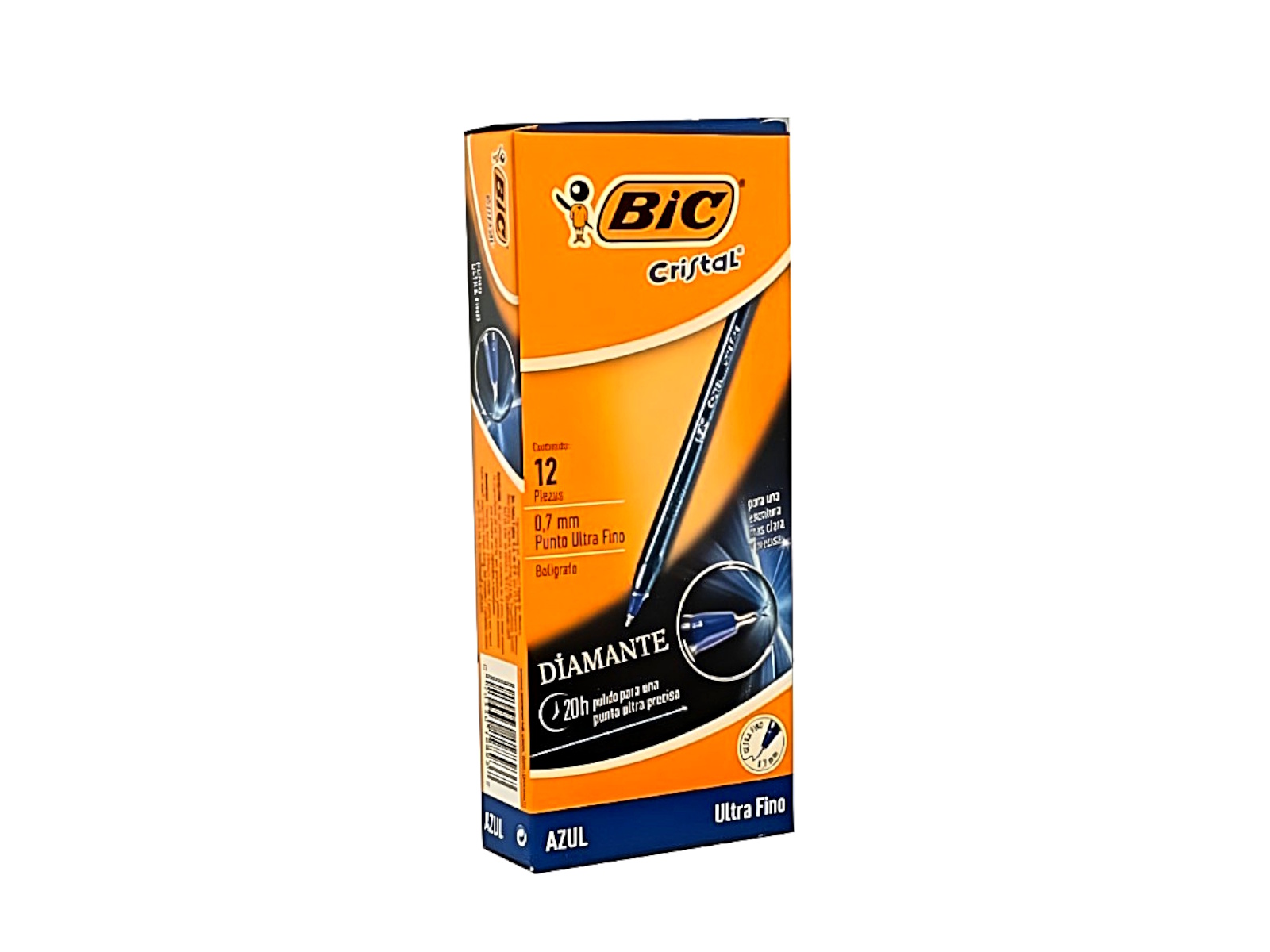 BOLIGRAFO CRISTAL PRECISION SUAVIDAD ULTR FINO AZUL C/12 BIC