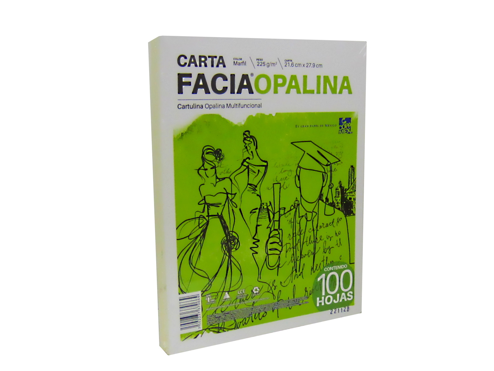 CARTULINA OPALINA CTA.C/100 MARFIL                          