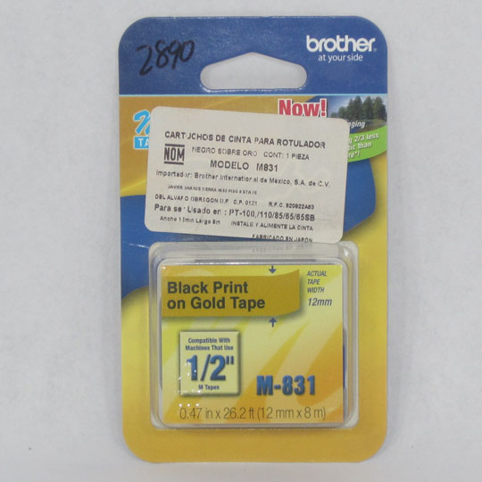CINTA P/ROT.ELECT.BROTHER 121/2 M831 NEG/ORO.               