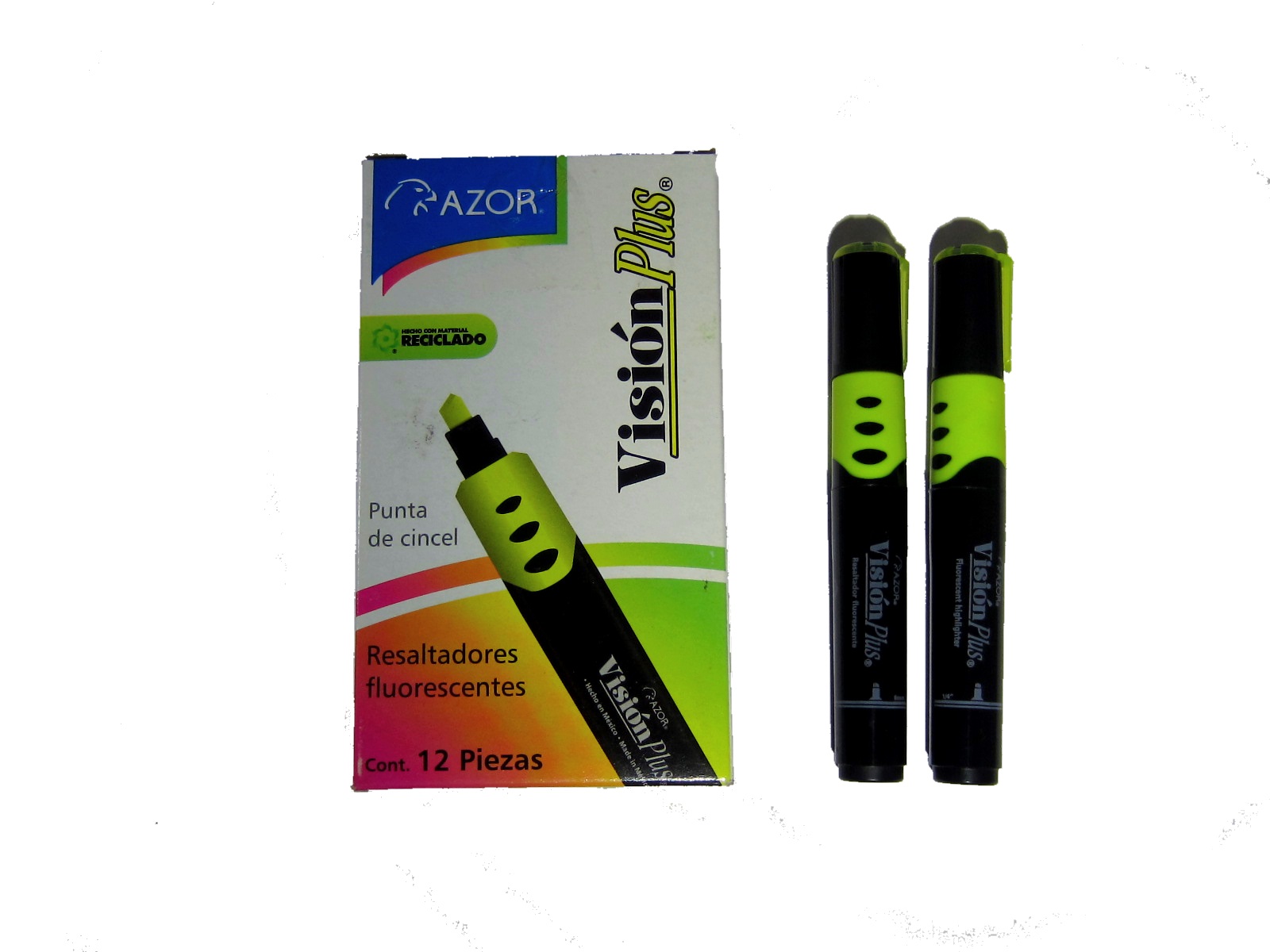 MARCADOR FLUORESCENTE VISION PLUS AMARILLO 2600 AZOR        