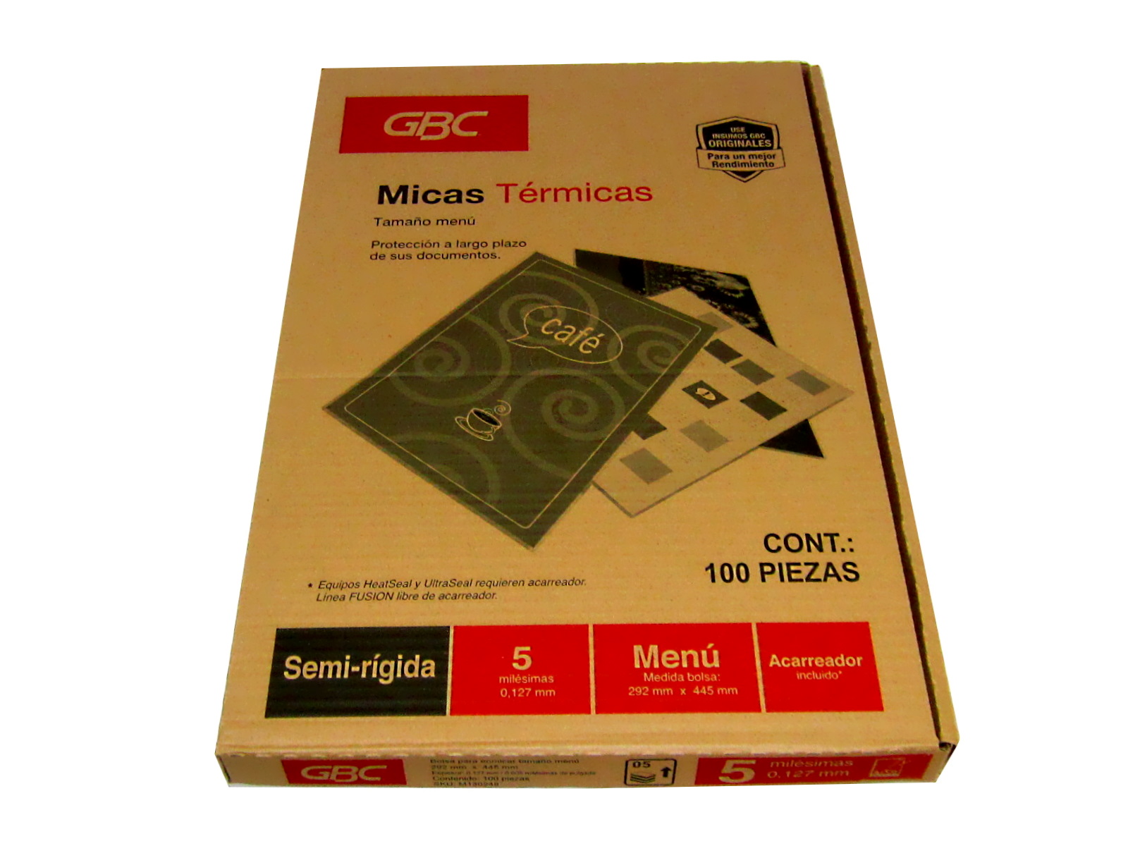 MICA TAM.MENU 11X17 P/ENM.330 5 MIL. GBC CAJA C/100 M130248 